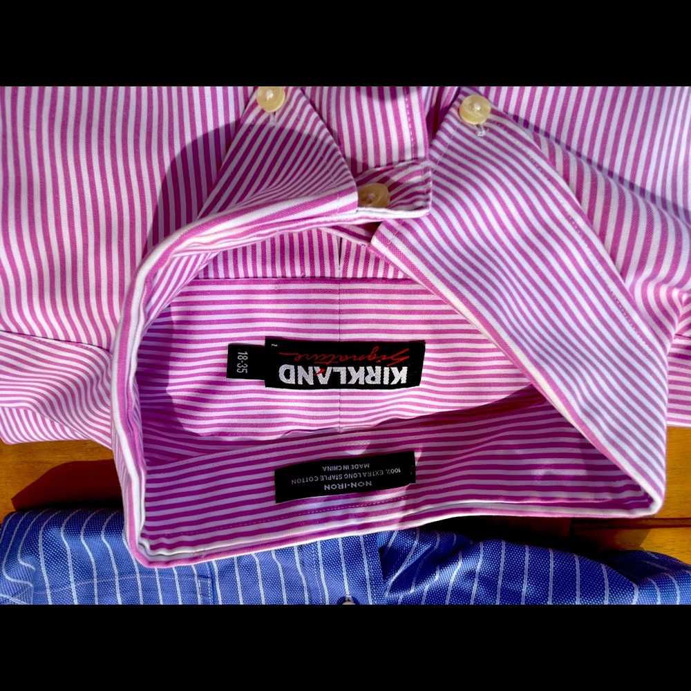 6 Kirkland Signature button down shirts 18/35